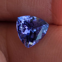 Load image into Gallery viewer, Earth mined Tanzanite Diamond Engagement Ring 14k Gold Modern Design Solitaire