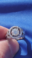 Load and play video in Gallery viewer, 3.50 carat Earth mined Diamond Engagement Ring Vintage Halo Design Solitaire 18k White Gold