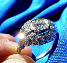 Load image into Gallery viewer, 1.75 carat Earth mined Diamond Art Deco Engagement Ring Antique Platinum Solitaire