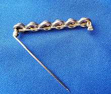 Load image into Gallery viewer, Antique Amethyst Art Deco Brooch Victorian Solid 14k Gold Bar Pin Clip