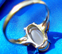 Load image into Gallery viewer, Genuine 3 Carat Opal Diamond Deco Engagement Ring Original 14k Setting.