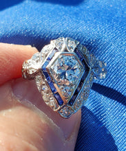 Load image into Gallery viewer, Earthmined Diamond Antique Engagement Ring European Art Deco Platinum Solitaire