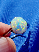 Load image into Gallery viewer, Earthmined Australian Black Opal Engagement Ring Art Deco Platinum Solitaire