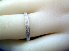 Load image into Gallery viewer, 1 carat Earth mined Diamond Deco Wedding Band Antique Platinum Eternity Ring Size 6.25