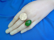 Load image into Gallery viewer, Earth mined 25 Carat Antique Green JADE Engagement Ring Art Deco 14k Rose Gold