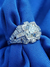 Load image into Gallery viewer, 2.06 carat Earth mined European cut Diamond Art Deco Engagement Ring Antique Platinum Solitaire
