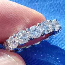 Load image into Gallery viewer, EARTH MINED Diamond Deco Wedding Band Antique Style Eternity Anniversary Ring size 5.5