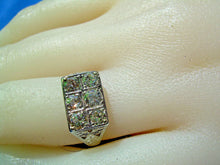 Load image into Gallery viewer, 1 carat Earth mined European Diamond Deco Engagement Ring Antique Band 14k White Gold