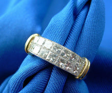 Load image into Gallery viewer, 1.82 carat Earth mined Princess cut Diamond Wedding Band Designer Anniversary Ring 18k Gold