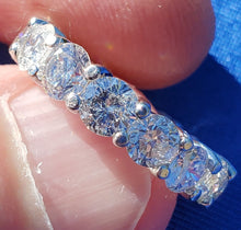 Load image into Gallery viewer, EARTH MINED Diamond Deco Wedding Band Antique Style Eternity Anniversary Ring size 5.5