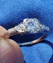 Load image into Gallery viewer, Earth mined European cut Diamond Art Deco Platinum Engagement Ring Vintage Antique Natural Diamonds Solitaire
