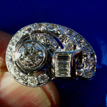 Load image into Gallery viewer, 1.41 carat Natural European cut Diamond Deco Engagement Ring Unique Antique Platinum Setting