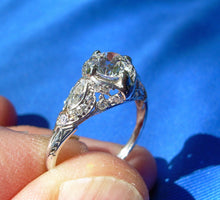 Load image into Gallery viewer, 1.86 Carat Earth  Mined European Diamond Deco Engagement Ring Antique Platinum Solitaire