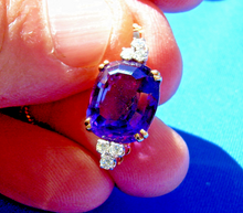 Load image into Gallery viewer, Earth mined Amethyst and Diamond Deco Pendant Necklaces 14k Chain 20" inch long