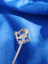 Load image into Gallery viewer, Earth mined Diamond Art Deco Pin 1920s Antique Platinum Filigree setting