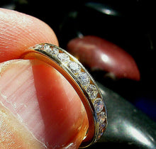 Load image into Gallery viewer, Earth mined Diamond Deco Wedding Band Eternity Anniversary Ring Size 6.5