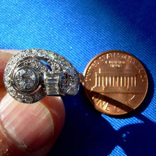 Load image into Gallery viewer, 1.41 carat Natural European cut Diamond Deco Engagement Ring Unique Antique Platinum Setting