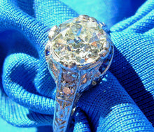 Load image into Gallery viewer, 1.29 carat European cut Diamond Deco Engagement Ring Vintage Solitaire