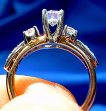 Load image into Gallery viewer, Earth mined Diamond Deco Wedding Band UNIQUE Enhancer Wrap Solitaire Ring Guard 14k White Gold