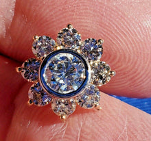 Load image into Gallery viewer, 2 carat Earth mined Diamond Deco Earrings Jackets Solitaire Studs Enhancers Wraps 14k Gold