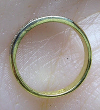 Load image into Gallery viewer, Earth mined Diamond Deco Wedding Band Vintage Platinum and Gold Anniversary Ring