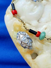 Load image into Gallery viewer, Earthmined Diamond Art Deco Engagement Ring Antique Platinum Filigree Setting