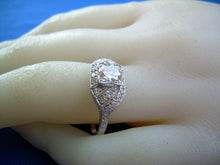 Load image into Gallery viewer, 1.30 carat Genuine European cut Diamond Deco Engagement Ring Antique Platinum Solitaire