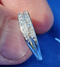 Load image into Gallery viewer, Earth Mined Diamond Wedding Band Double Row Victorian Antique Anniversary Ring