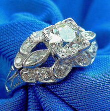 Load image into Gallery viewer, 1.22 carat Earth Mined European Diamond Deco Engagement Ring Vintage Design Platinum Solitaire