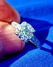 Load image into Gallery viewer, 2 caral Earth mined European cut Diamond Art Deco Engagement Ring Antique Platinum Solitaire