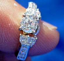 Load image into Gallery viewer, Earth mined Diamond Deco Wedding Band UNIQUE Enhancer Wrap Solitaire Ring Guard 14k White Gold