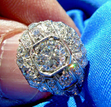 Load image into Gallery viewer, 1.75 carat Earth mined Diamond Art Deco Engagement Ring Antique Platinum Solitaire