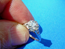 Load image into Gallery viewer, 1.03 carat Earth Mined European cut Diamond Deco Engagement Ring Antique Platinum Solitaire