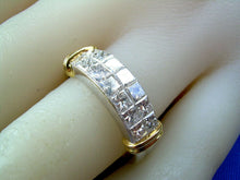 Load image into Gallery viewer, 1.82 carat Earth mined Princess cut Diamond Wedding Band Designer Anniversary Ring 18k Gold