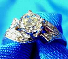 Load image into Gallery viewer, 0.84 carat Eart mined European Diamond Deco Engagement Ring Vintage Design Solitaire