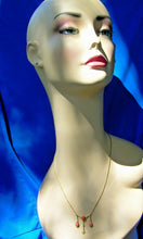 Load image into Gallery viewer, Art Deco Art Nouveau Coral Guilloche Enamel Necklace 14k Gold 18" inch Chain