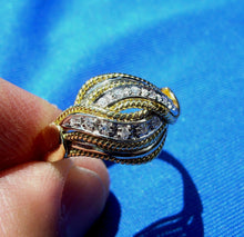 Load image into Gallery viewer, Vintage Damiani Diamond Ring Elegant Unique Deco Style 18k Gold Setting