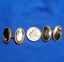 Load image into Gallery viewer, Genuine Antique Art Deco Solid 14k Gold Cuff Links Unique Elegant Victorian Design