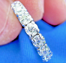 Load image into Gallery viewer, EARTH Mined European cut Diamond Art Deco Band Antique Platinum Eternity Anniversary Ring size 3.5