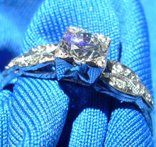 Load image into Gallery viewer, Earth mined Diamond Art Deco Engagement Ring Vintage Platinum Solitaire