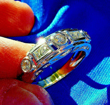Load image into Gallery viewer, Earth mined Diamond Deco Design Wedding Band 14K White Gold Anniversary Ring