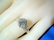Load image into Gallery viewer, 1.86 Carat Earth  Mined European Diamond Deco Engagement Ring Antique Platinum Solitaire