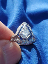 Load image into Gallery viewer, Earthmined Diamond Antique Engagement Ring European Art Deco Platinum Solitaire