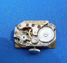 Load image into Gallery viewer, Rare Vintage Art deco Diamond Emerald Sapphire Deco Watch. Rolex Movement. Antique Platinum Case
