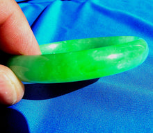 Load image into Gallery viewer, Earth Mined green Jade Antique Bangle Old Semi Translucent Bracelet