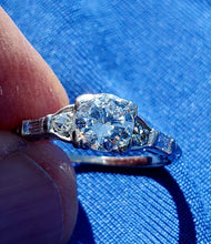 Load image into Gallery viewer, Earth mined European cut Diamond Art Deco Platinum Engagement Ring Vintage Antique Natural Diamonds Solitaire