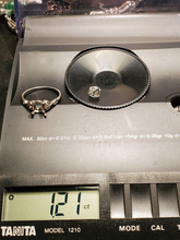 Load image into Gallery viewer, Genuine 1.33 carat Diamond Cushion cut Art Deco Engagement Ring Antique Platinum Solitaire SIZE 7.25