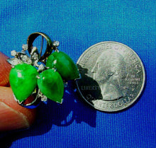 Load image into Gallery viewer, Genuine Jade and Diamond Antique Ring Unique Design Art Deco Solid 14k Gold Setting