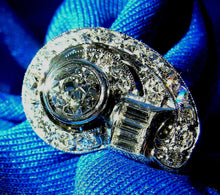 Load image into Gallery viewer, 1.41 carat Natural European cut Diamond Deco Engagement Ring Unique Antique Platinum Setting