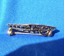Load image into Gallery viewer, Earth mined Diamond Art Deco Brooch Special Antique Platinum Filigree Pendant Charm